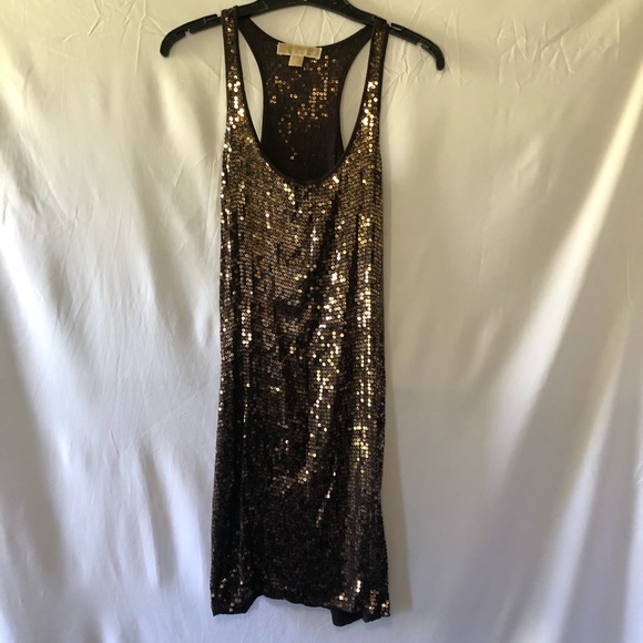 Michael Kors Dresses & Skirts - Michael Kors Bronze Sequence T-Shirt Dress